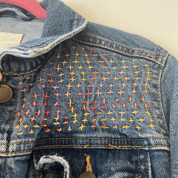 Hand Embroidered Jean Jacket - Picture 7 of 7